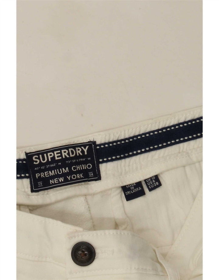 Superdry Regular Chino Shorts UK 10 Small W30 White