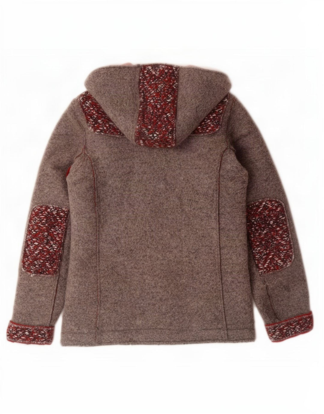 CMP Dame Hooded Bomber Jacket UK 10 Small Grey Virgin Wool
