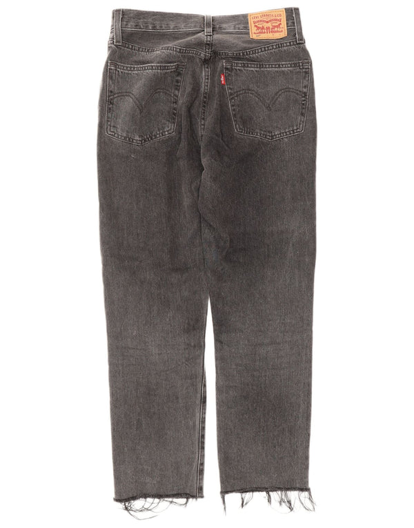 Levi's Womens 501 Højtaljede lige jeans W25 L26 Grå bomuld