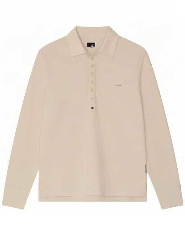 Armani Jeans Langærmet herre poloshirt Stor hvid bomuld