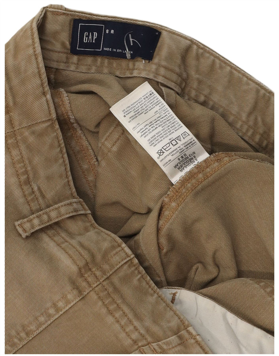 Gap Dame Capri Bukser US 8 Medium W30 L17 Khaki Bomuld