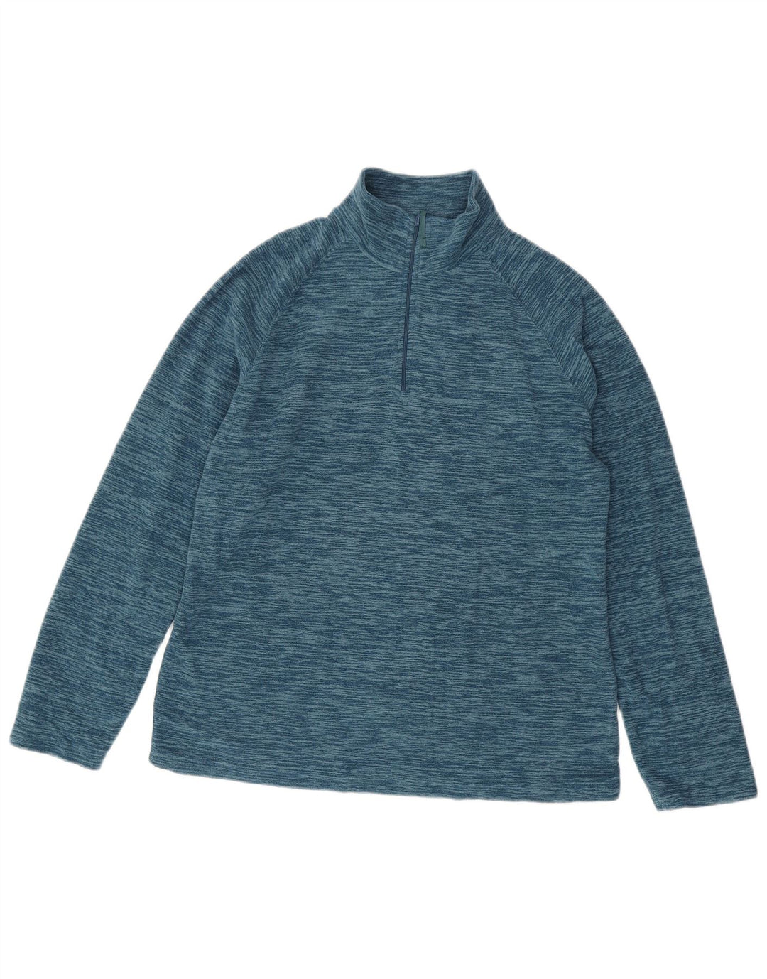 Mountain Warehouse Herre Zip Neck Fleece Jumper Medium Blue Flecked