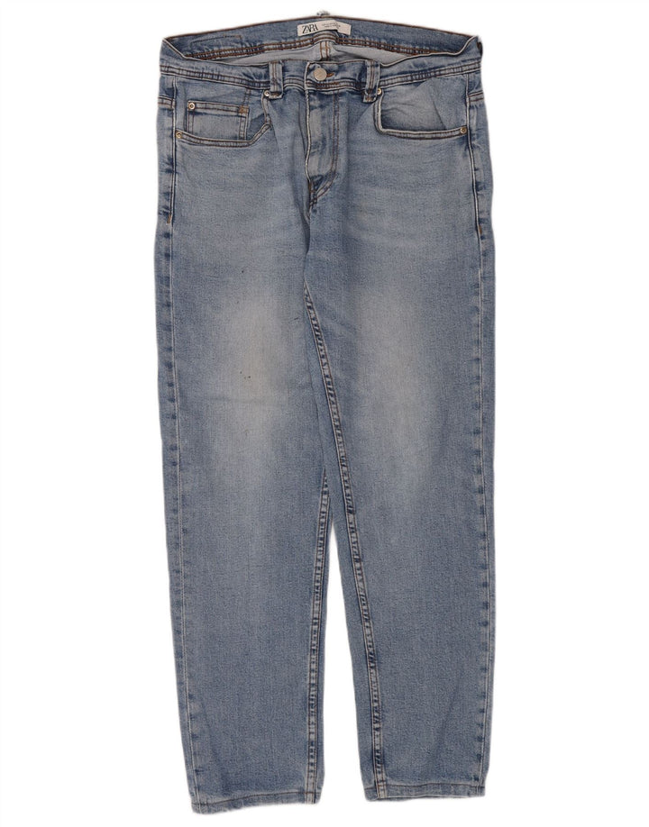 Zara Herre Slim Jeans EU 44 Large W34 L30 Blå