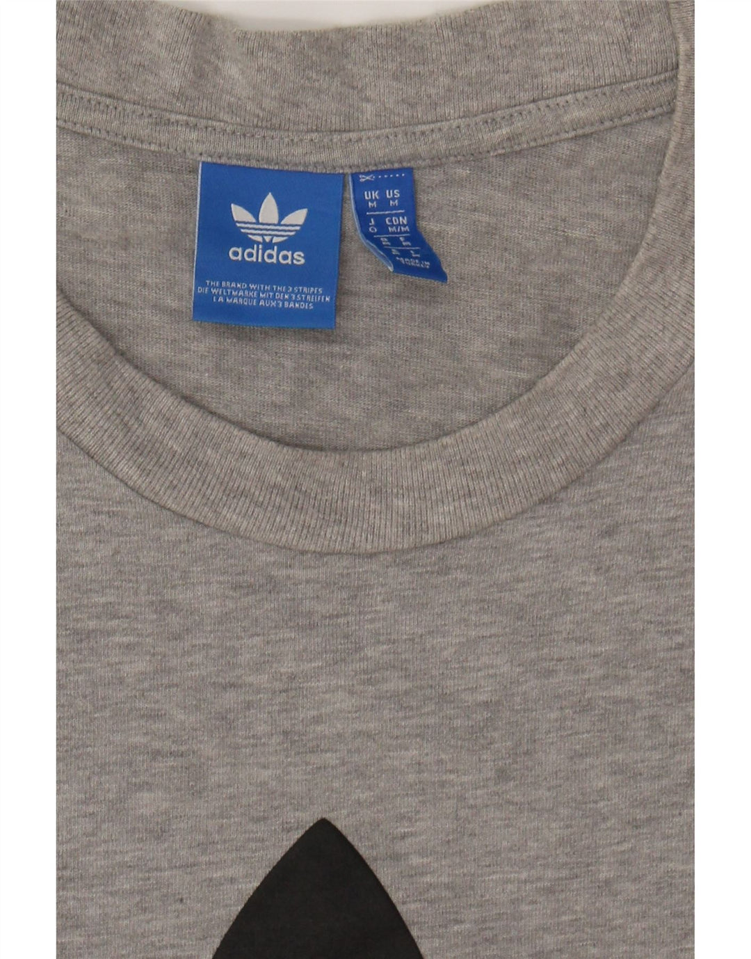 ADIDAS Mens Graphic T-Shirt Top Medium Grey Cotton Vintage Adidas and Second-Hand Adidas from Messina Hembry 