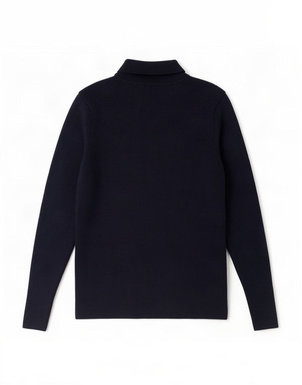 Marks & Spencer Dame Rullehals sweater UK 18 XL Navy Blue Viscose