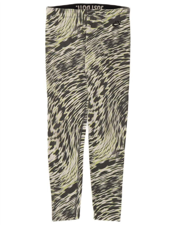 Nike Dame Leggings UK 12 Medium Flerfarvet Animal Print Bomuld