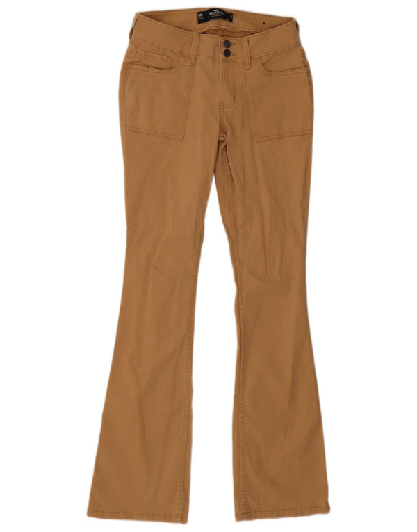 Hollister Dame Bootcut Jeans med lav talje US 00 2XS W23 L26 Beige Bomuld