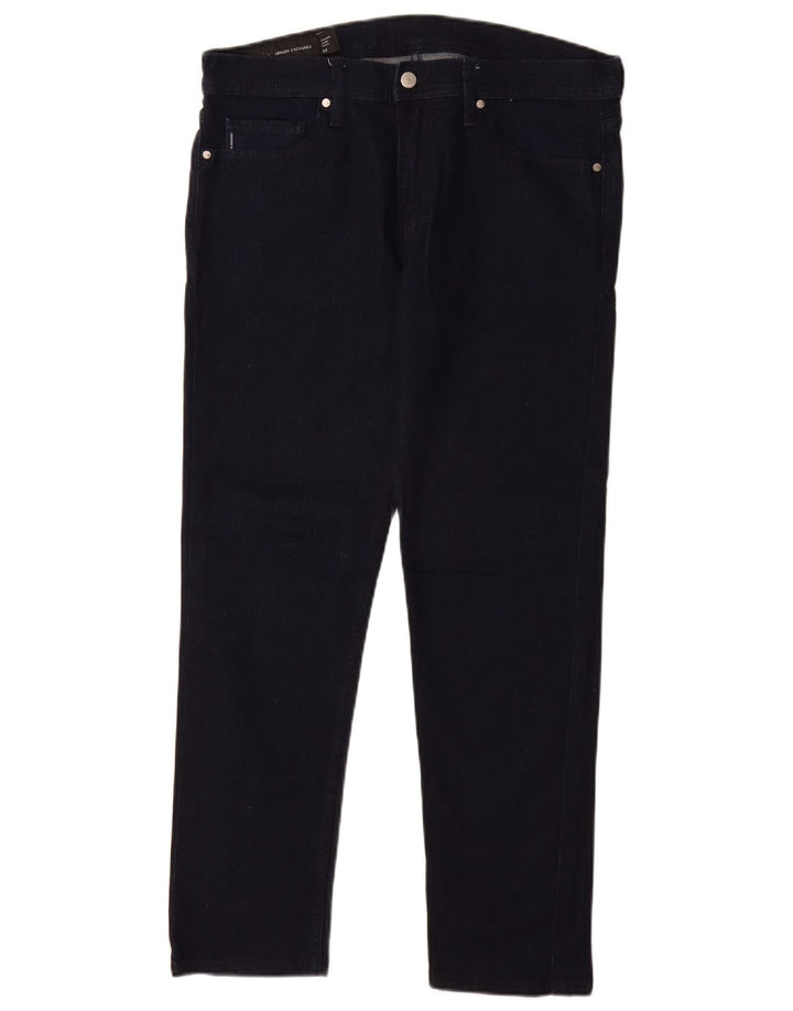 ARMANI EXCHANGE Lige jeans til kvinder W33 L29 Marineblå