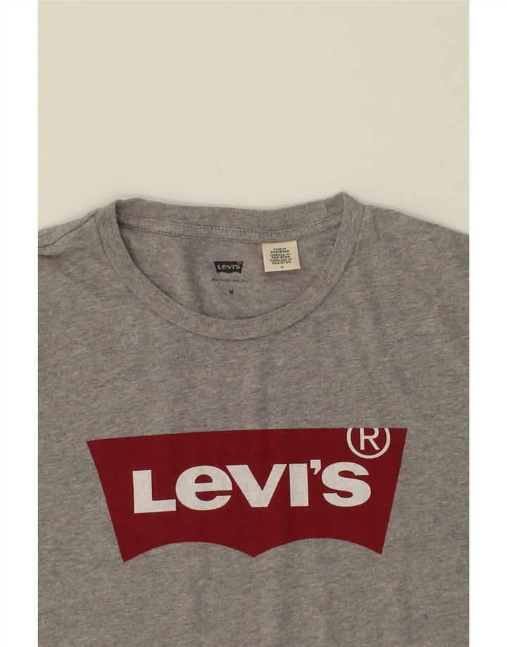 LEVI'S Mens Graphic T-Shirt Top Medium Grey Cotton Vintage Levi's and Second-Hand Levi's from Messina Hembry 