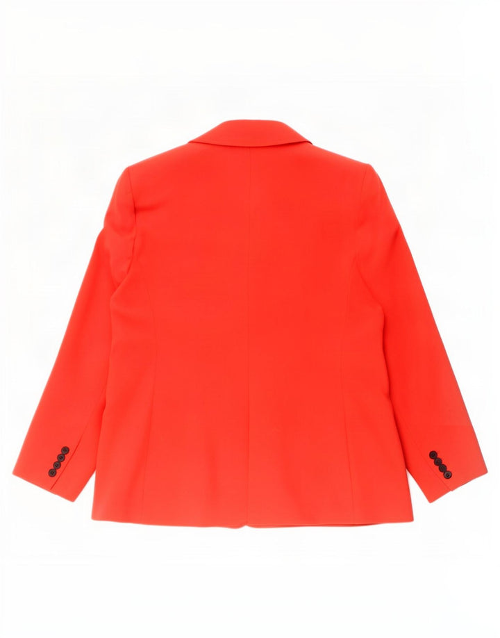 Hobbs Dame 1 Knap Blazer Jacket UK 18 XL Rød Polyester