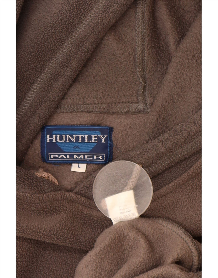 VINTAGE Herre hættetrøje i fleece, stor grå polyester