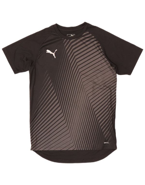 Puma Boys Grafisk T-Shirt Top 13-14 år Sort Geometrisk Polyester Sports