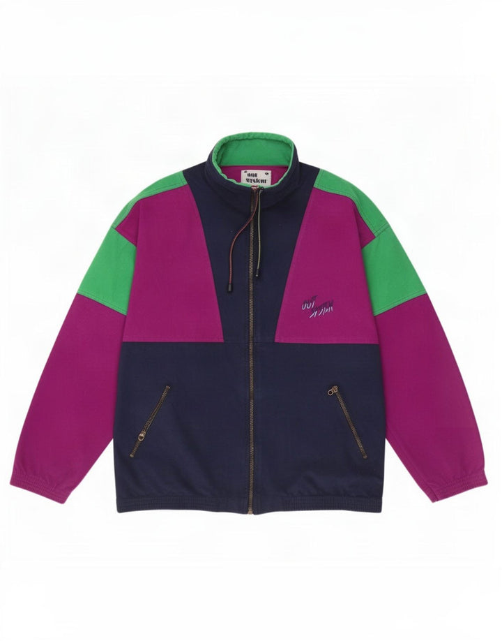 Out System Herre Velour Træningsdragt Top Jakke Stor Flerfarvet Colourblock