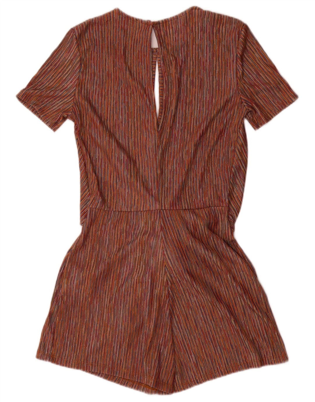 Zara Womens Front Tie Playsuit UK 10 Small Multicolored Striped
