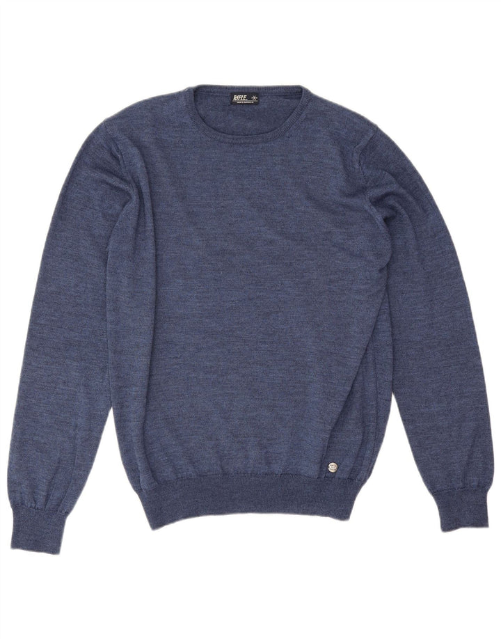 Rifle Herre Crew Neck Jumper Sweater Stor Blå Akryl