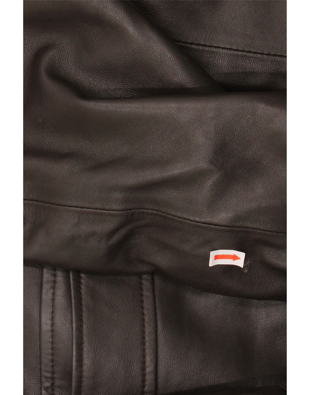 VINTAGE Womens Military Leather Jacket IT 54 3XL Brown Leather