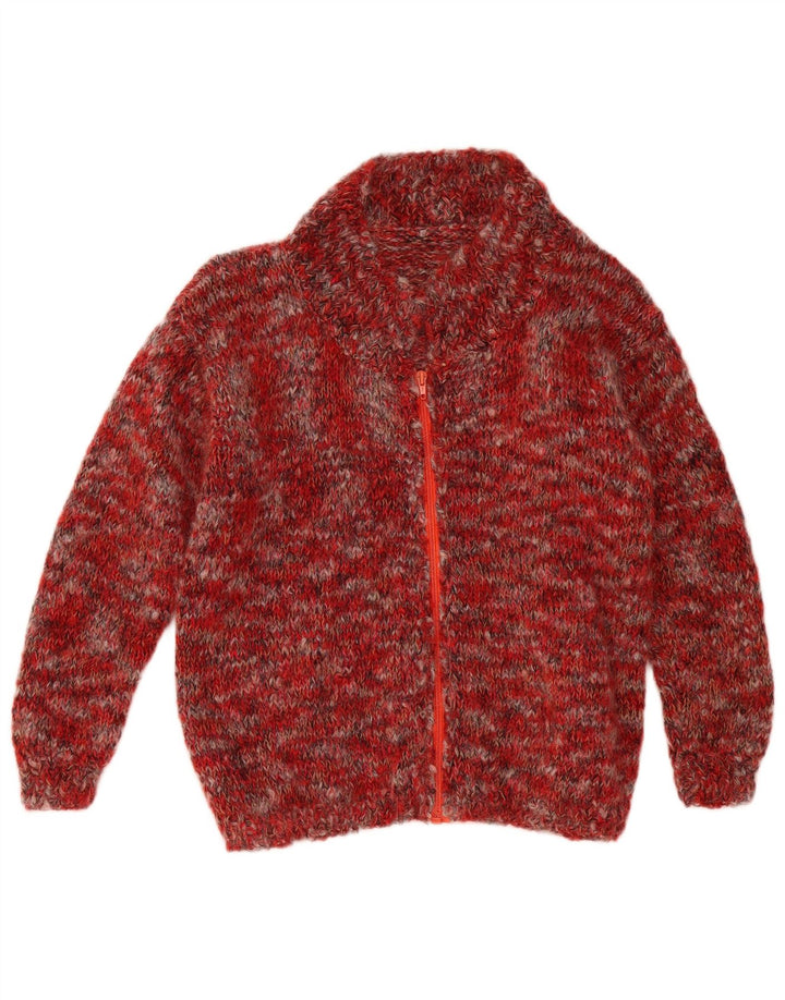 Vintage Dame Cardigan Sweater UK 16 Large Red Flecked