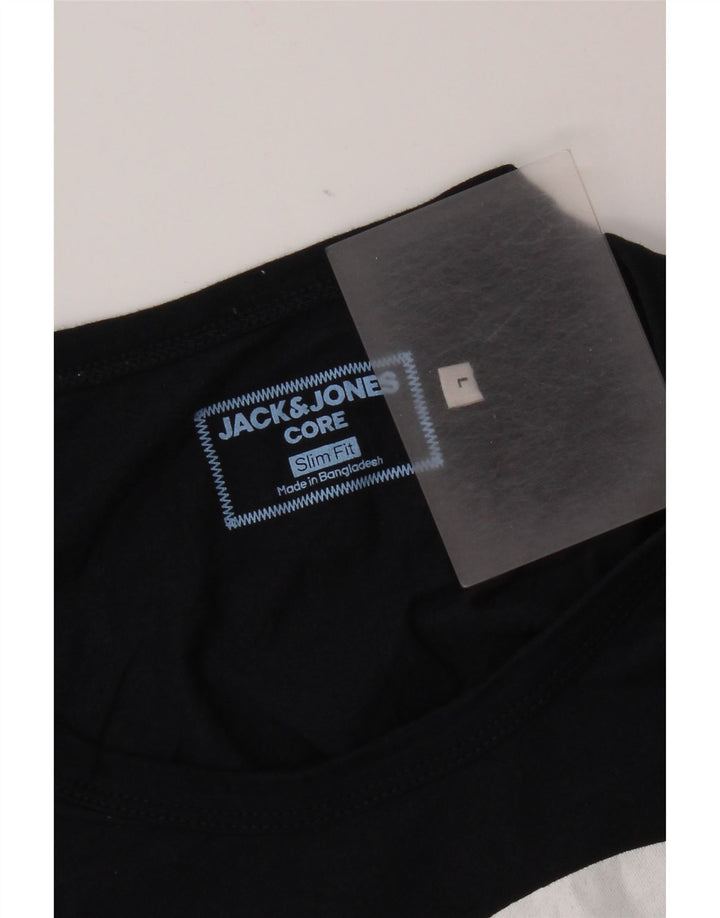 Jack & Jones Herre Slim Fit Grafisk Vest Top Stor Marineblå