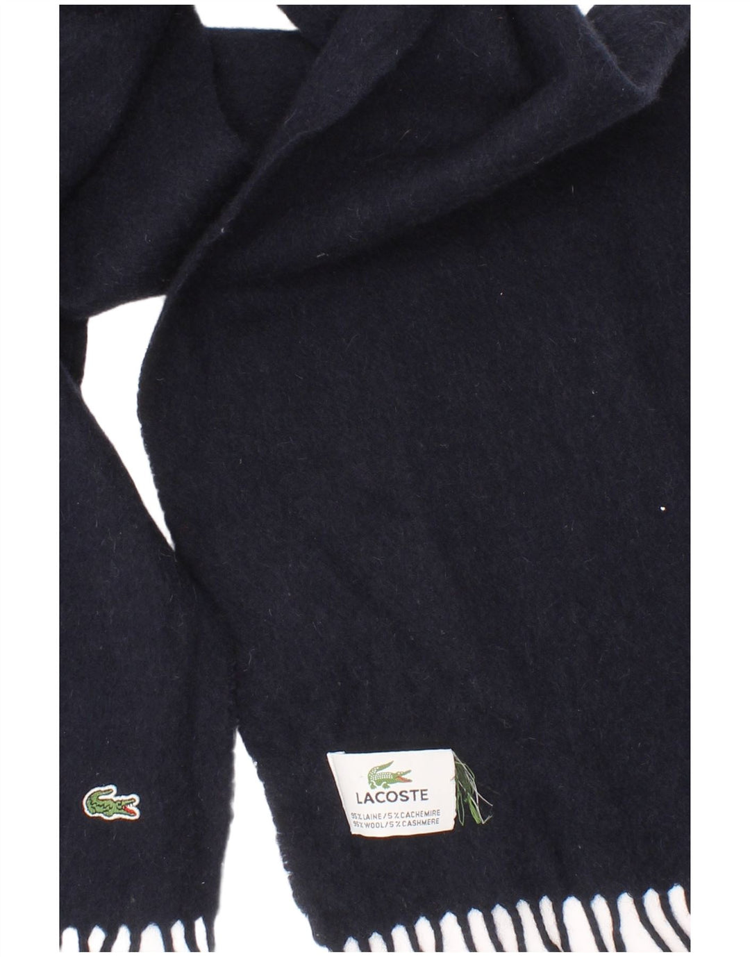 Lacoste Herre rektangel tørklæde One Size Marineblå Uld Classic