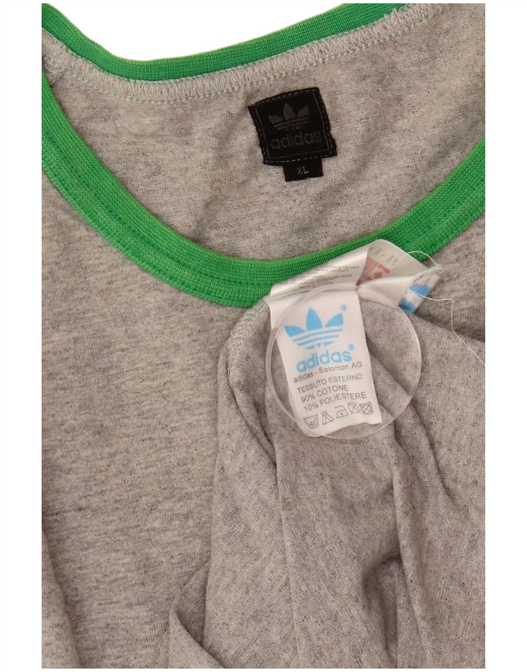 Adidas Herre T-Shirt Top XL Grå Bomuld