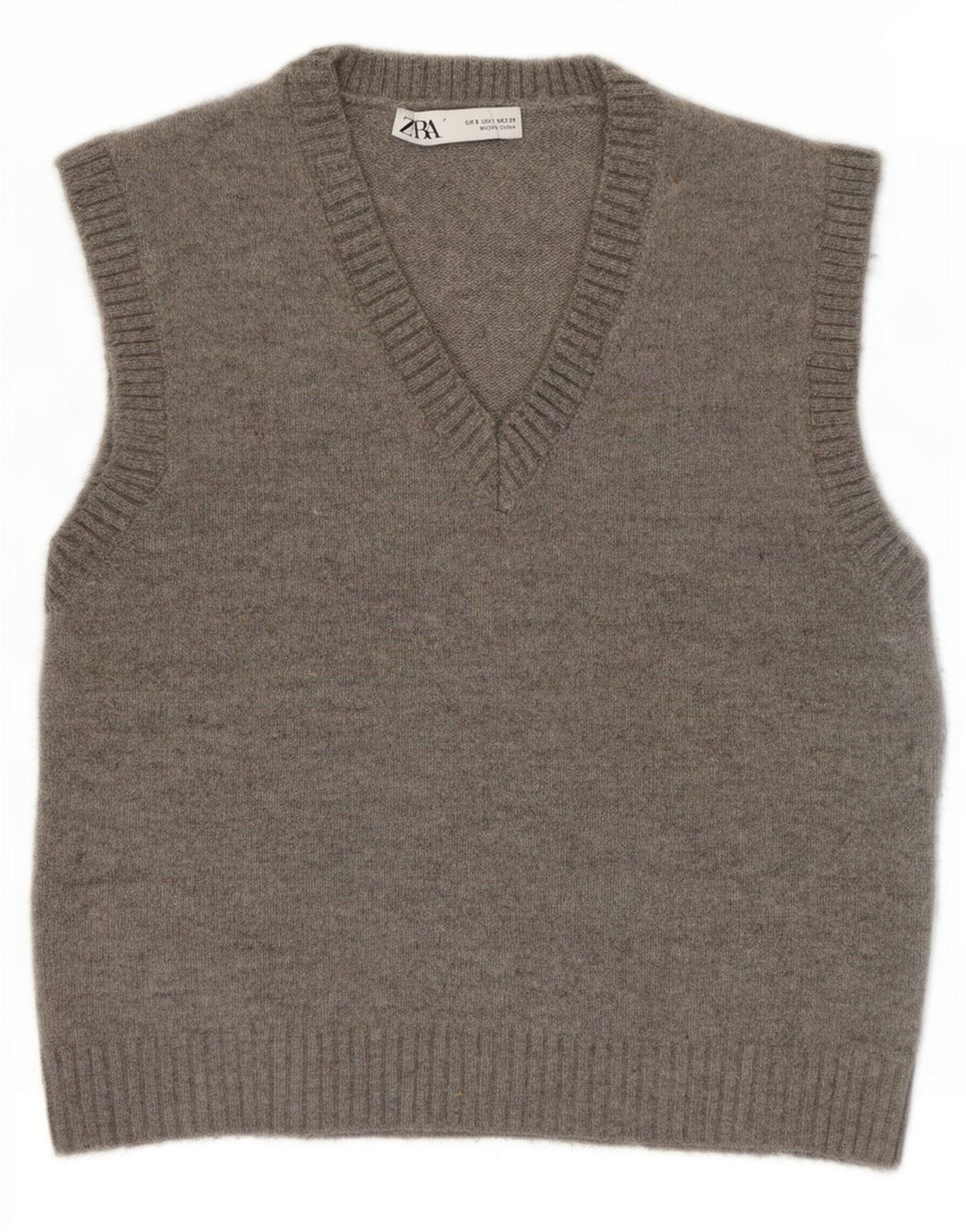Zara Dame Vest Tank Top UK 10 Small Grå