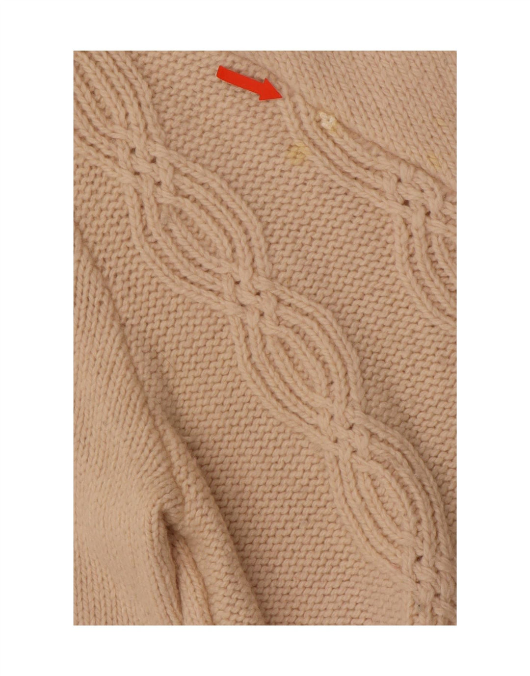 CREW CLOTHING Dame Cardigan Sweater UK 16 Stor Beige Uld