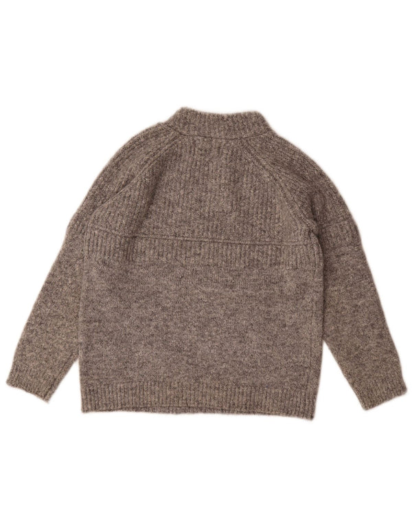 Zara Girls Turtle Neck Jumper Sweater 9-10 År Grå Polyester