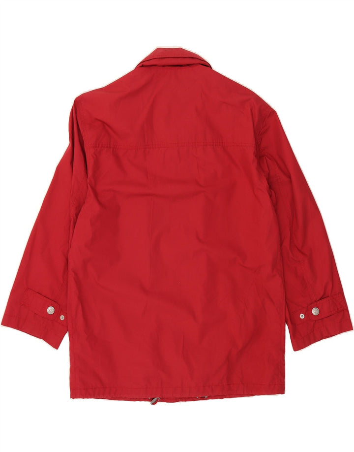 NAVY COAT Mens Oversized Hooded Windbreaker Coat IT 44 XS Red Cotton Vintage Navy Coat and Second-Hand Navy Coat from Messina Hembry 