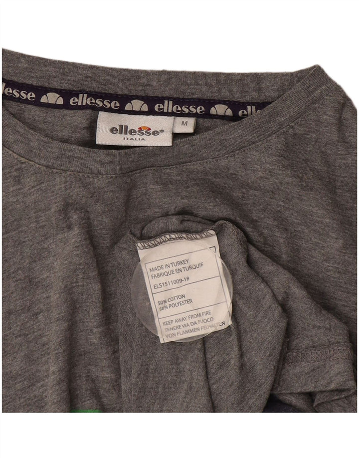 Ellesse Herre T-Shirt Top Medium Grå Colourblock Bomuld