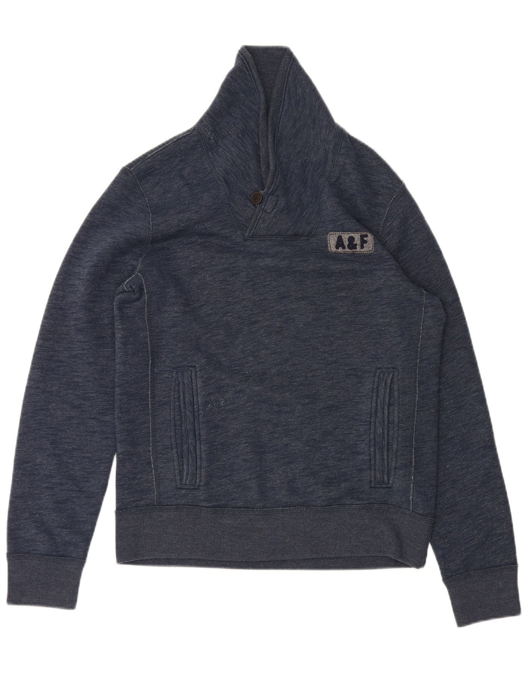 Abercrombie & Fitch Sweatshirt til mænd, lille marineblå flækket