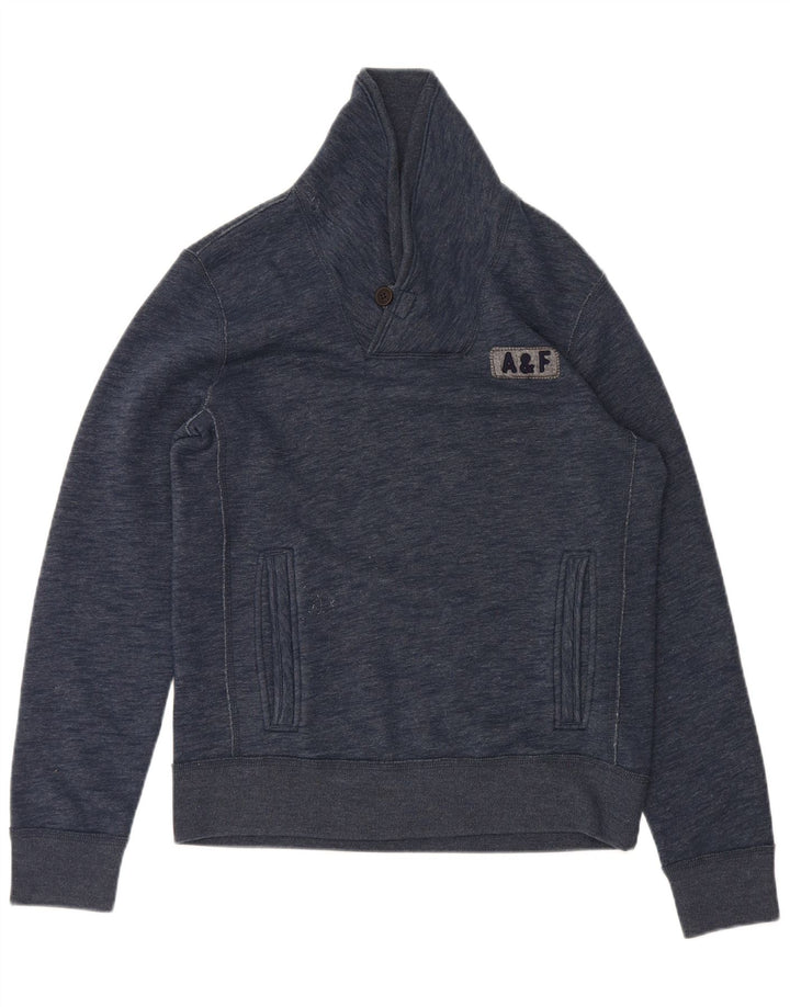 Abercrombie & Fitch Sweatshirt til mænd, lille marineblå flækket