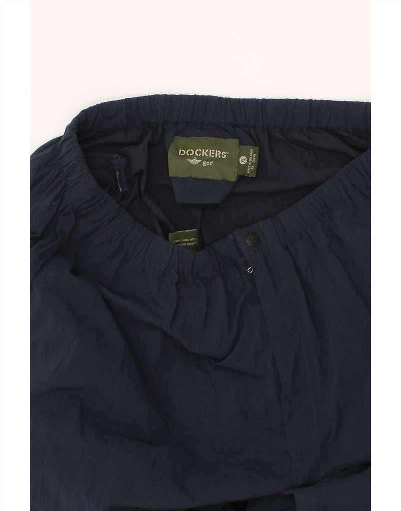 DOCKERS Mens Golf Straight Casual Trousers XL W39 L31 Navy Blue Nylon Vintage Dockers and Second-Hand Dockers from Messina Hembry 
