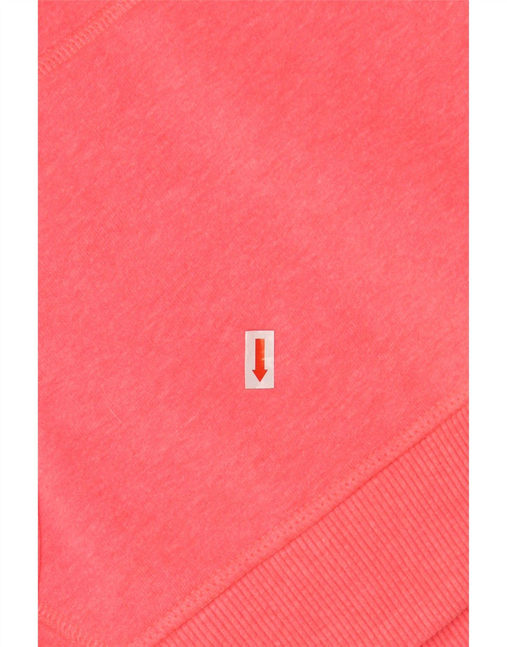 SUPERDRY Grafisk hættetrøje til kvinder UK 16 Large Pink Bomuld