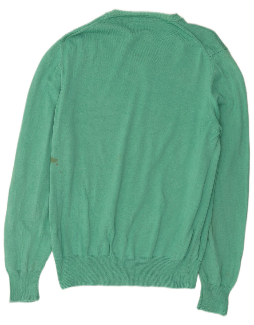 Zara Herre V-hals sweater Medium Grøn Bomuld