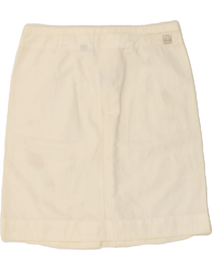 MURPHY & NYE Womens Straight Skirt W28 Medium Off White Cotton Vintage Murphy & Nye and Second-Hand Murphy & Nye from Messina Hembry 