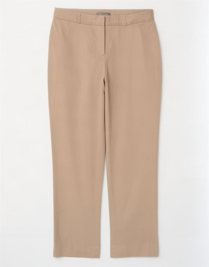 Marks & Spencer Dame Slim Casual Bukser UK 14 Medium W32 L27 Beige