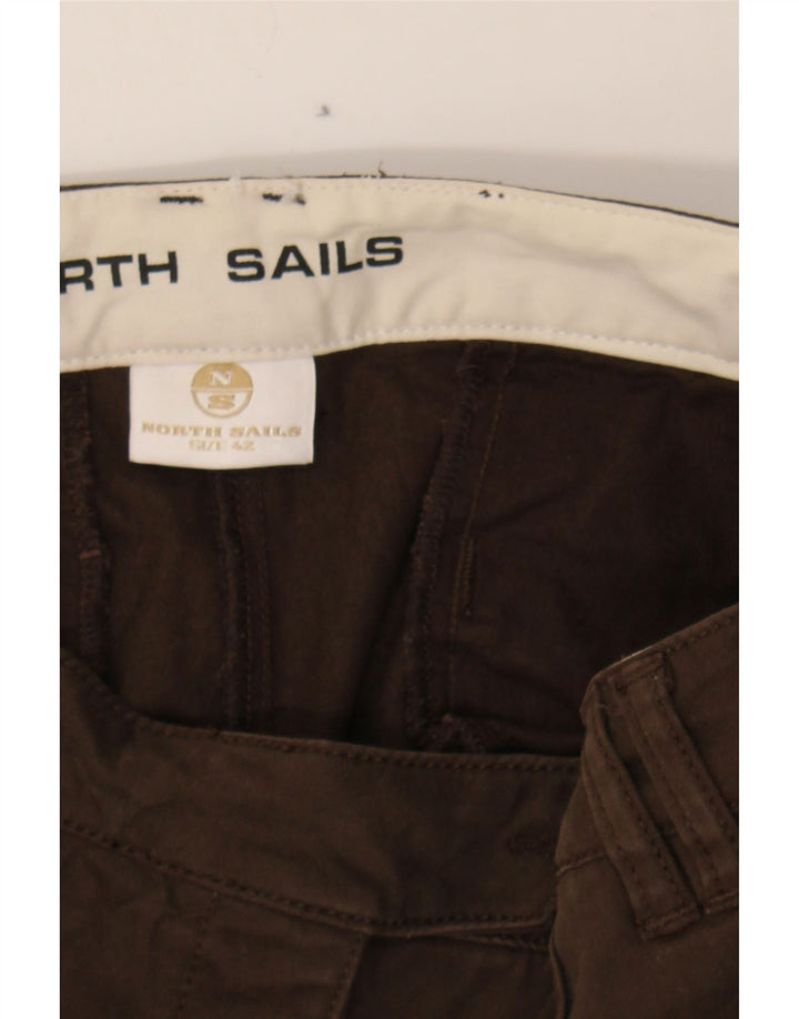 NORTH SAILS Womens Slim Chino Trousers IT 42 Medium W31 L29 Brown Cotton Vintage North Sails and Second-Hand North Sails from Messina Hembry 