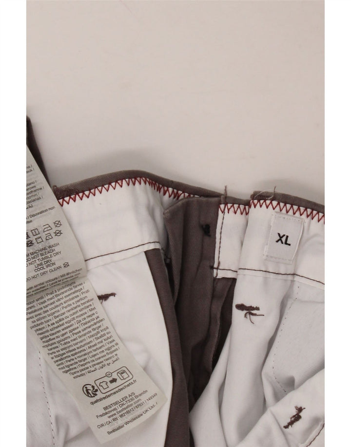 JACK & JONES Mens Chino Shorts XL W40  Grey Cotton Vintage Jack & Jones and Second-Hand Jack & Jones from Messina Hembry 