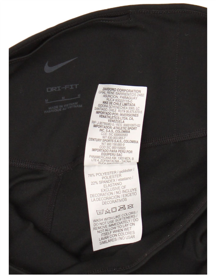 Nike Dame Dri Fit Sports Shorts UK 12 Medium Sort Polyester