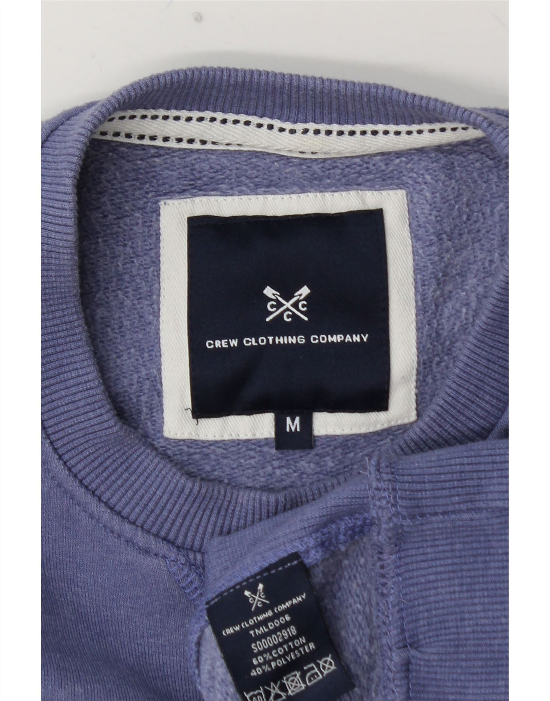 CREW TØJ Herre Sweatshirt Jumper Medium Lilla Bomuld