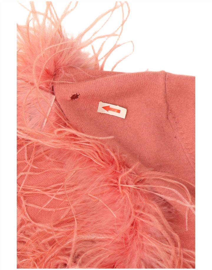 Monsoon dame cardigantrøje med 3/4 ærmer UK 18 XL Pink Uld