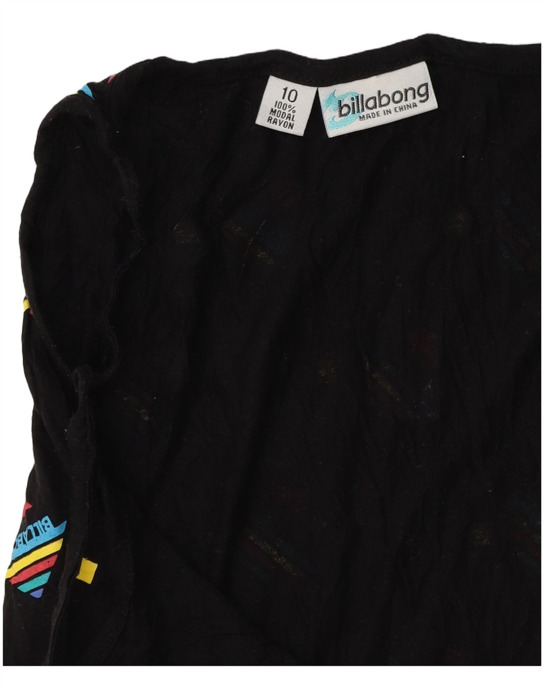 Billabong Womens Grafisk Cami Top UK 10 Small Black Geometric Modal