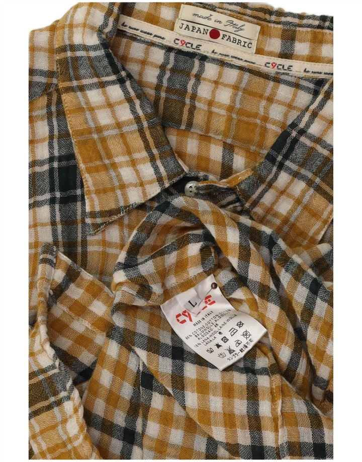Cycle Herreskjorte Stor gul ternet bomuld