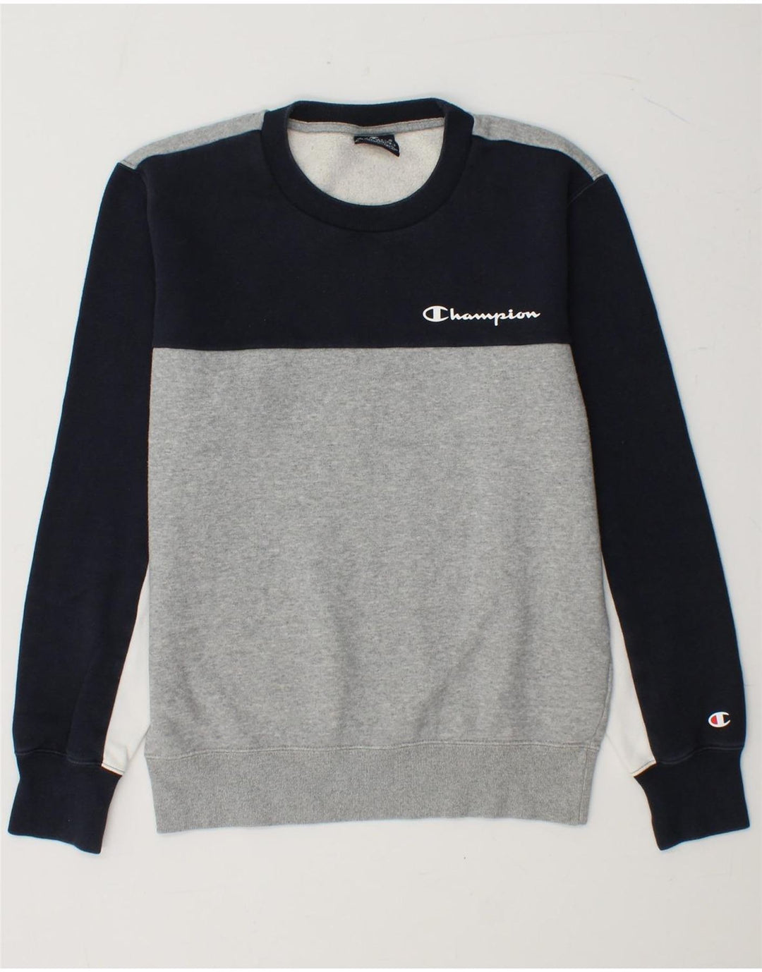 CHAMPION Herre Sweatshirt Jumper XS Grå Colourblock Bomuld