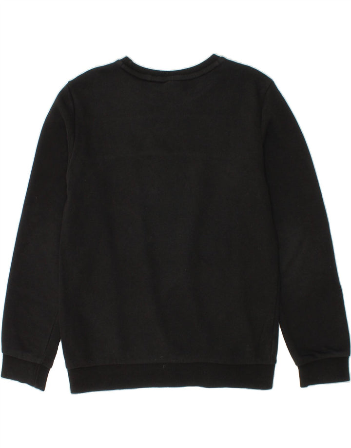 PUMA Boys Graphic Sweatshirt Jumper 11-12 Years Black Cotton Vintage Puma and Second-Hand Puma from Messina Hembry 