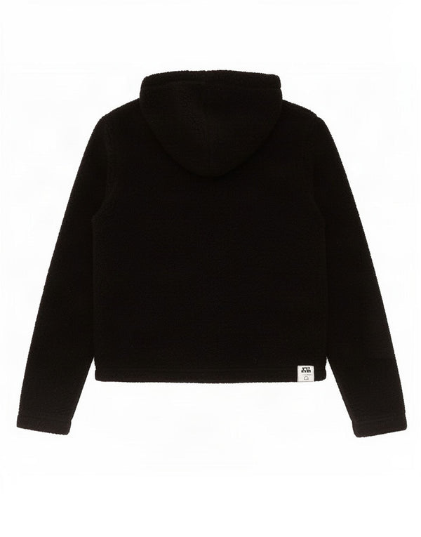 Fila Dame Oversized Fleece Grafisk Hoodie Jumper UK 10 Small Black
