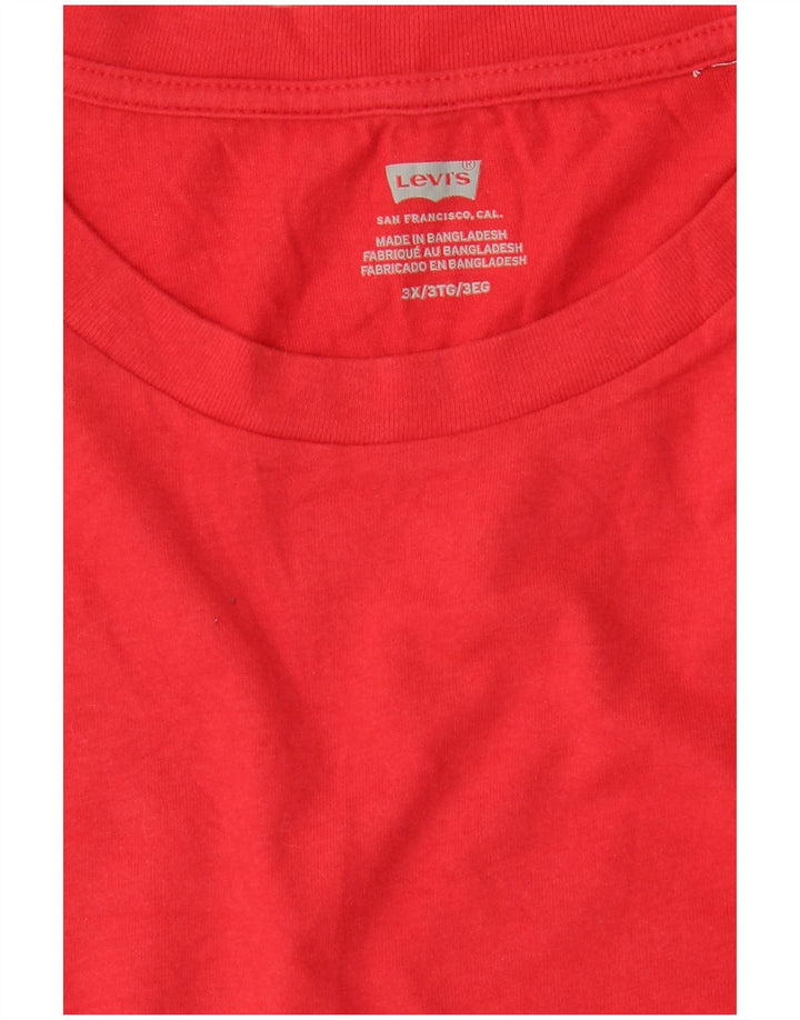 LEVI'S Herre T-Shirt Top 3XL Rød