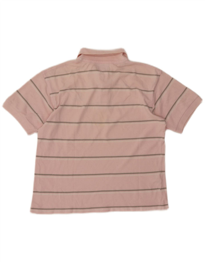 Fred Perry Boys Polo Shirt 12-13 år Stor Pink Stribet Bomuld