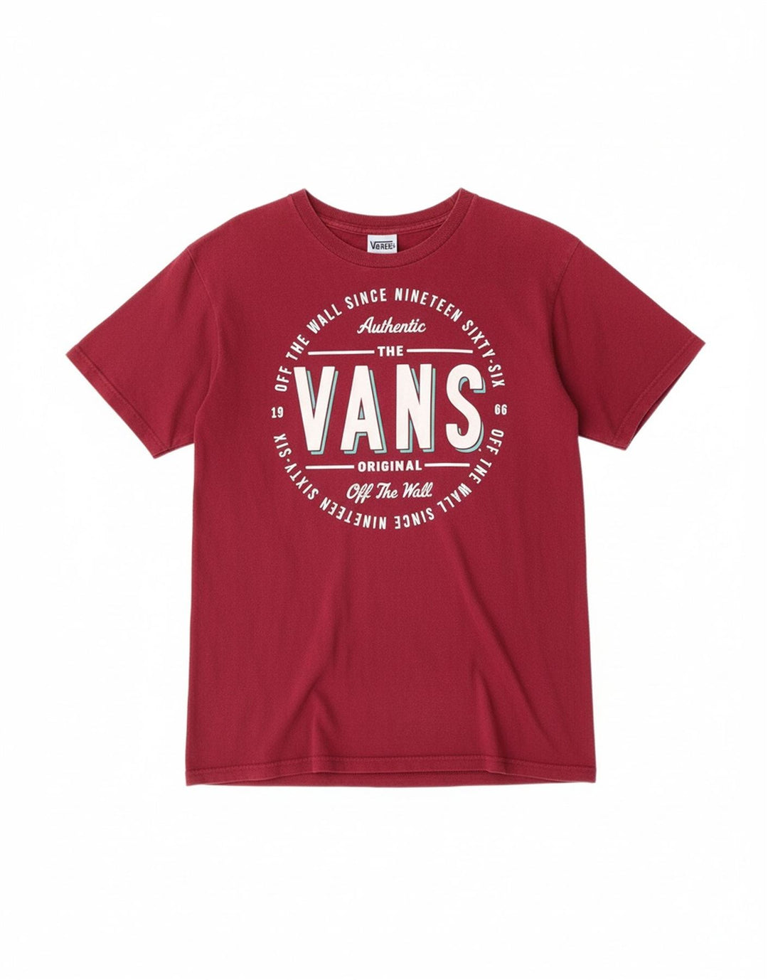 VANS Mens Graphic T-Shirt Top Small Burgundy Cotton