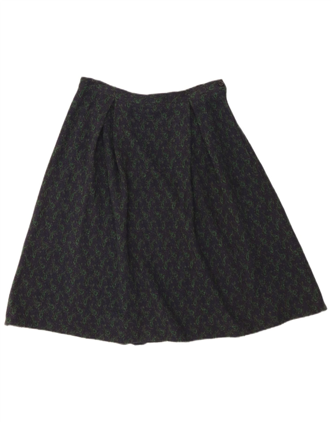Vintage A-line nederdel til kvinder W28 Medium Navy Blue Paisley